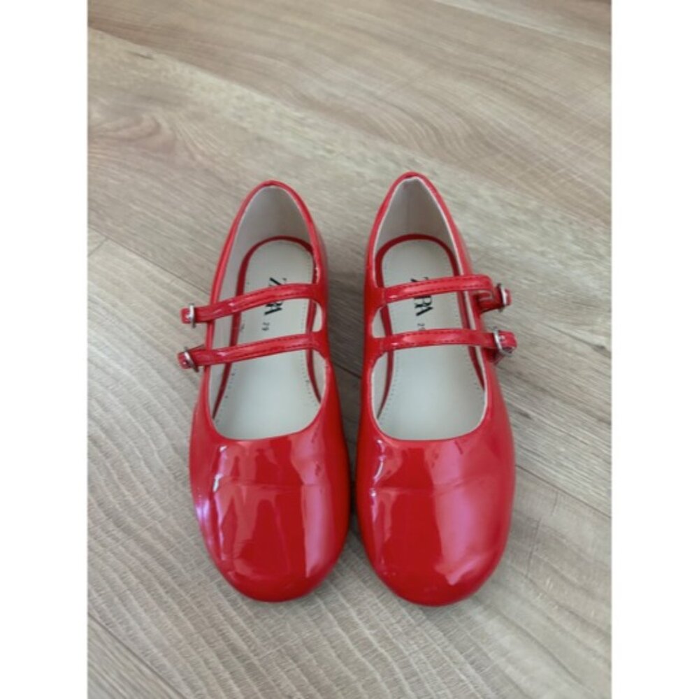 Zara Kids' Faux Patent Leather Ballet Flats